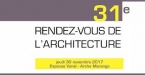 Rendez-vous de l'Architecture le 30 novembre 2017